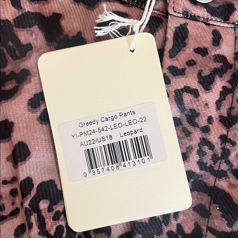 Peppermayo Greedy Animal Print Cargo Pants, size 18 - Picture 6 of 11